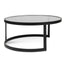 Ex Display - CCF6390-KS Nested Grey Glass Coffee Table - Black Base