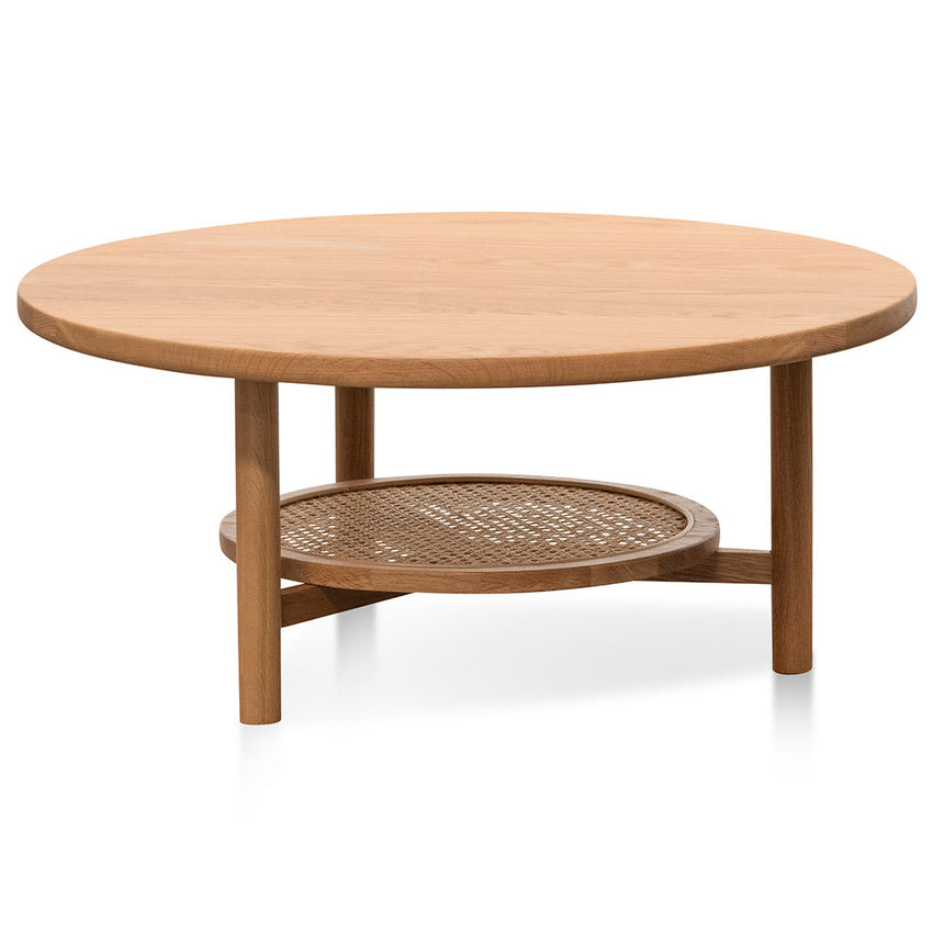 Ex Display - CCF6947-OW Solid Oak Round Coffee Table - Natural