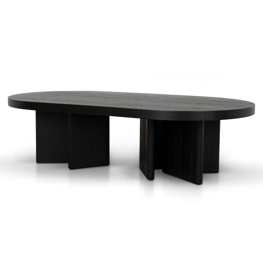 CCF8704-VA 1.3m Pill Shape Coffee Table - Textured Espresso Black