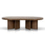 CCF8705-VA 1.3m Pill Shape Coffee Table - Caramel Oak