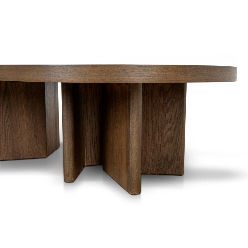 CCF8705-VA 1.3m Pill Shape Coffee Table - Caramel Oak