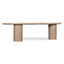 CCF8714-RB 1.2m Travertine Top Oval Coffee Table - Walnut