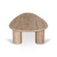 CCF8714-RB 1.2m Travertine Top Oval Coffee Table - Walnut