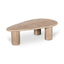 CCF8714-RB 1.2m Travertine Top Oval Coffee Table - Walnut