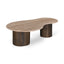 CCF8715-RB 1.2m Travertine Top Coffee Table - Walnut