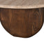 CCF8716-RB 1.2m Travertine Top Oval Coffee Table - Walnut