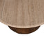 CCF8716-RB 1.2m Travertine Top Oval Coffee Table - Walnut