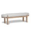 CDB10114-NI 1.6m Light Natural Elm Bench - Natural Linen