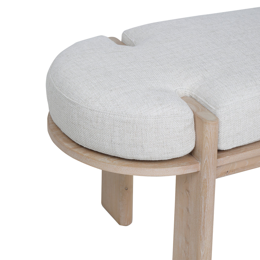 CDB10114-NI 1.6m Light Natural Elm Bench - Natural Linen