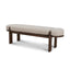 CDB8959-NI 1.6m Walnut Elm Bench - Natural Linen