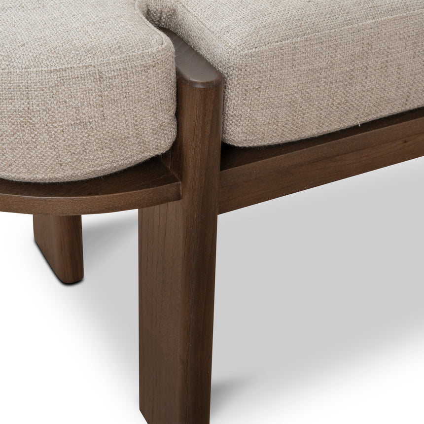 CDB8959-NI 1.6m Walnut Elm Bench - Natural Linen