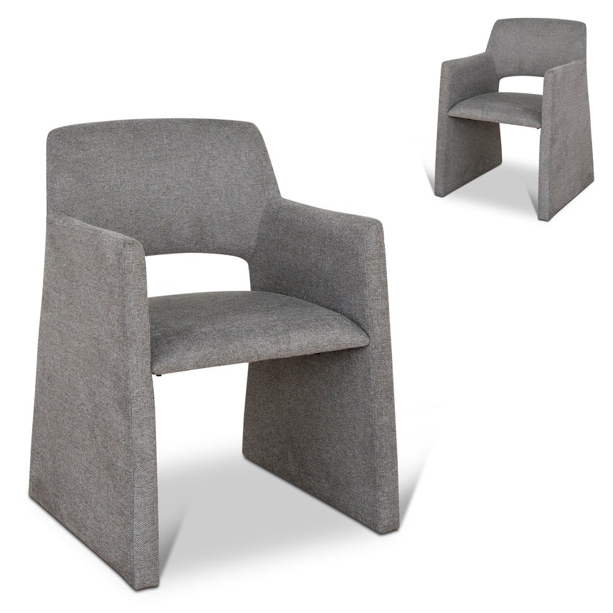 CDC8890-LF Fabric Dining Chair - Charcoal