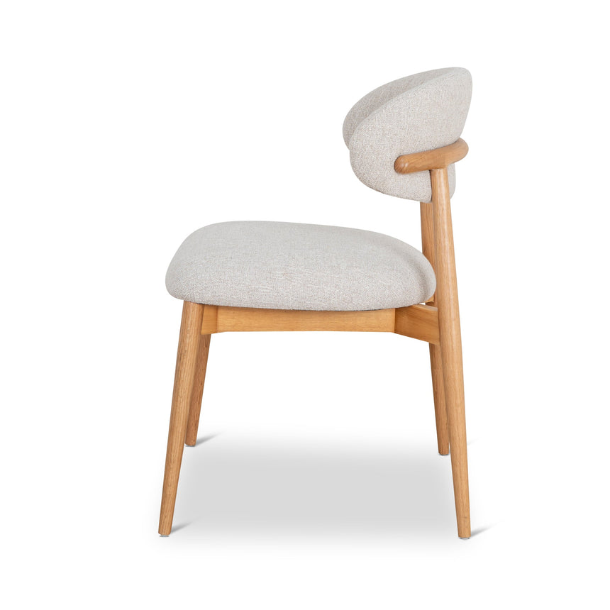 CDC10151-MY Coastal Beige Dining Chair - Natural Oak