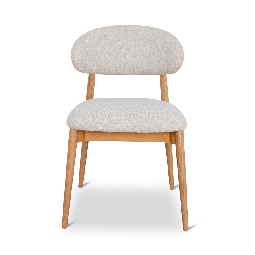 CDC10151-MY Coastal Beige Dining Chair - Natural Oak