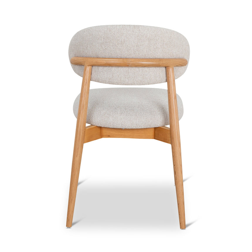 CDC10151-MY Coastal Beige Dining Chair - Natural Oak