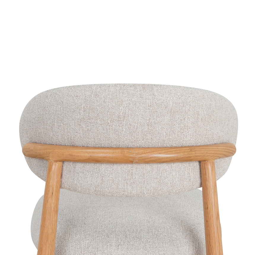 CDC10151-MY Coastal Beige Dining Chair - Natural Oak