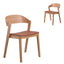 CDC10290-SD Natural Dining Chair - Brown Seat (Set of 2)