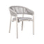 CDC10302-IDx2 Sand White Outdoor Dining Chair - Light Grey (Set of 2)