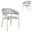 CDC10302-IDx2 Sand White Outdoor Dining Chair - Light Grey (Set of 2)