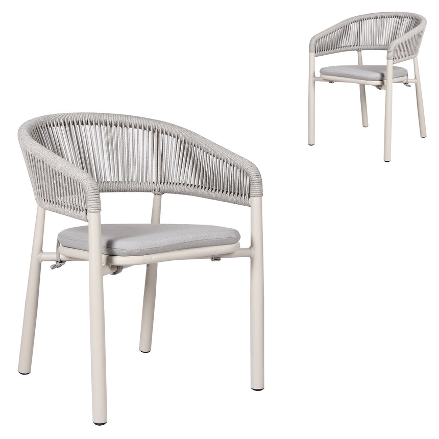 CDC10303-ID Outdoor Dining Chair - Charcoal (Set of 2)