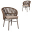 CDC10312-IDx2 Beige Outdoor Dining Chair - Brown (Set of 2)