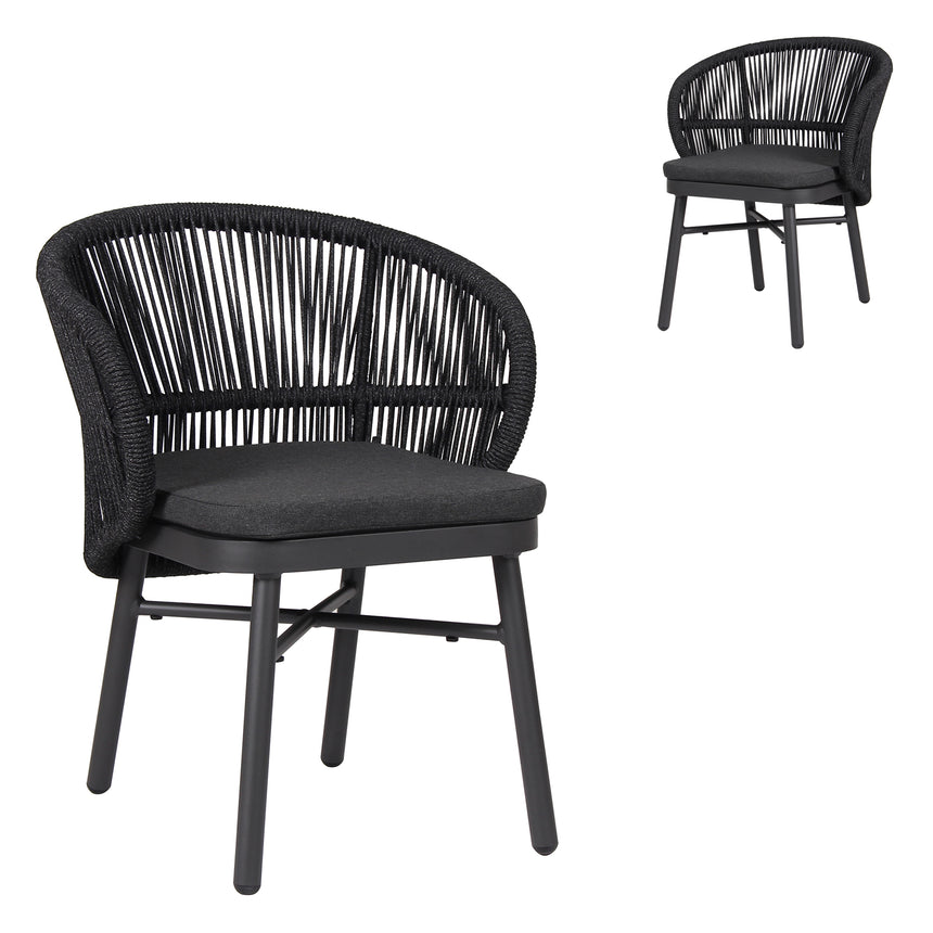 CDC10303-ID Outdoor Dining Chair - Charcoal (Set of 2)