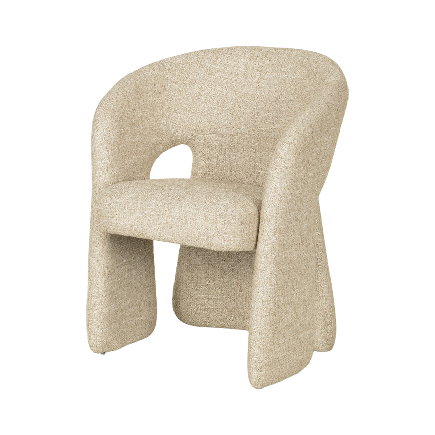 CLC10121-NI Walnut Armchair - Natural Linen