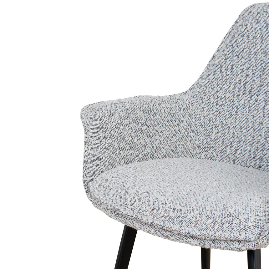 CDC6876-SE - Dining Chair - Moonlit Pepper Boucle (Set of 2)