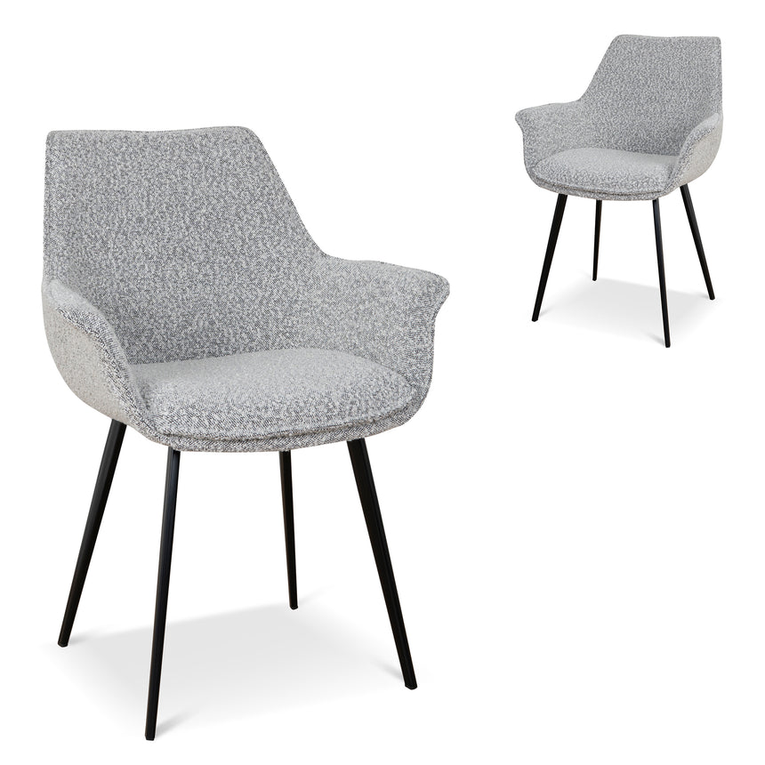 CDC8890-LF Fabric Dining Chair - Charcoal