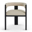 Ex Display - CDC8369-LJ Black ELM Dining Chair - Light Beige