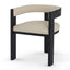 Ex Display - CDC8369-LJ Black ELM Dining Chair - Light Beige