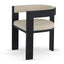 Ex Display - CDC8369-LJ Black ELM Dining Chair - Light Beige