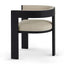 Ex Display - CDC8369-LJ Black ELM Dining Chair - Light Beige