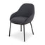 CDC8887-LF Fabric Dining Chair - Charcoal