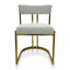 CDC8925-BS Silver Grey Boucle Dining Chair - Golden Base