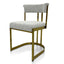 CDC8925-BS Silver Grey Boucle Dining Chair - Golden Base