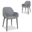 CDC8949-SD Fabric Dining chair - Lava Grey (Set of 2)