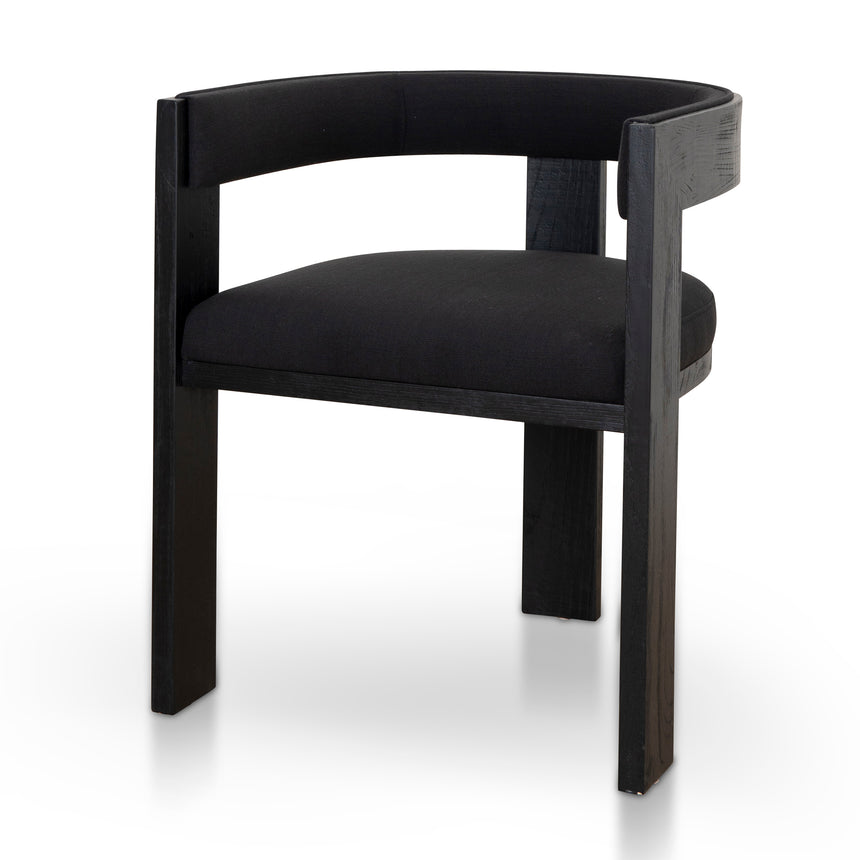 CDC8983-LJ ELM Dining Chair - Full Black (Set of 2)