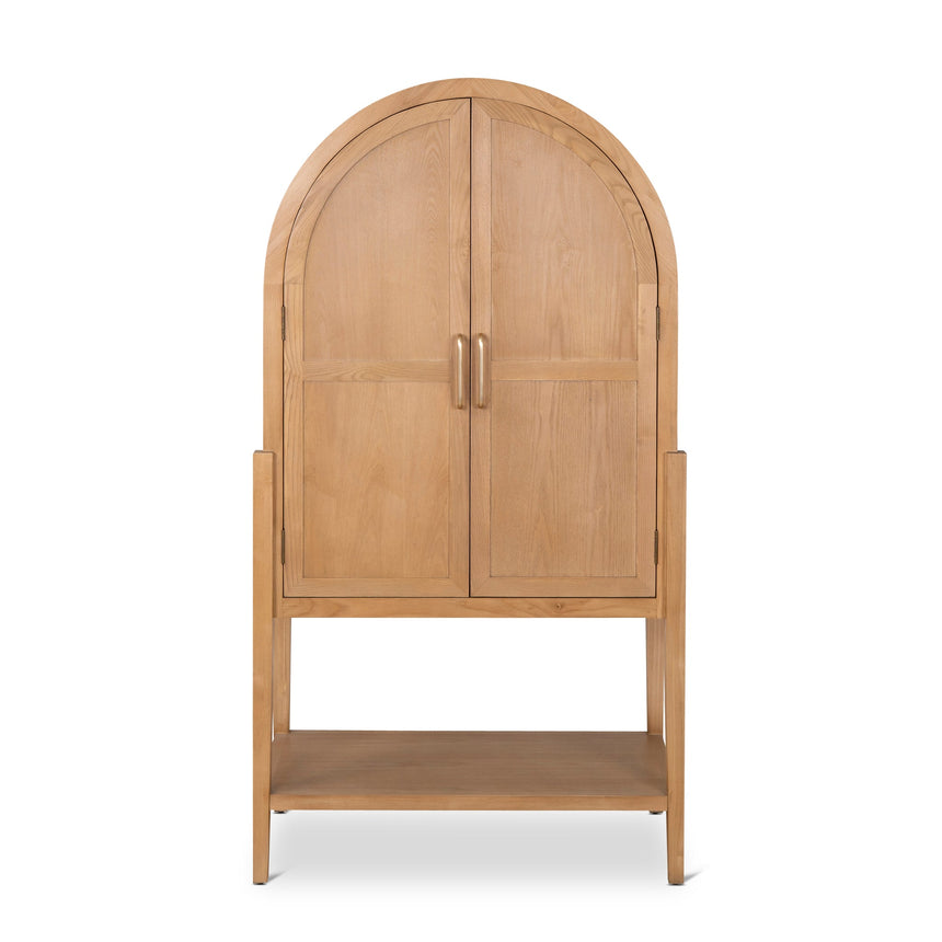 CDT10036-NI 1.83m (H) Ash Curve Cabinet - Natural