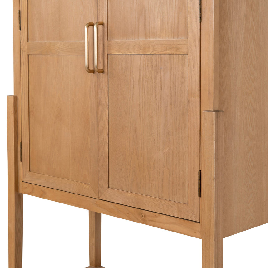 CDT10036-NI 1.83m (H) Ash Curve Cabinet - Natural