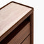 CDT10242-IG Glass Top Chest of Drawer - Walnut