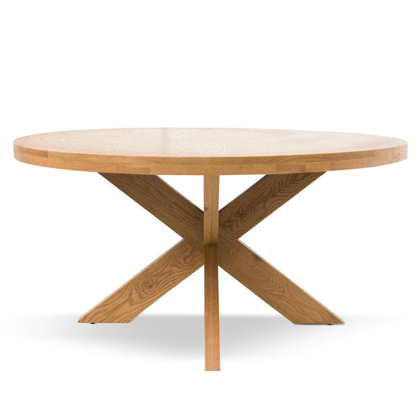 Ex Display - CDT6983-CH 1.5m Round Wooden Dining Table - Distress Natural