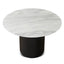 Ex Display - CDT8131-DW 1.2m Round White Marble Dining Table - Black