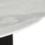 Ex Display - CDT8131-DW 1.2m Round White Marble Dining Table - Black