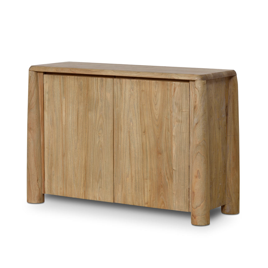 Ex Display - CBS2463-NH Low Stool With Natural Timber Seat - Black Frame