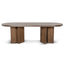 CDT8696-VA 2.4m Pill Shape Dining Table - Caramel Oak