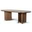 CDT8696-VA 2.4m Pill Shape Dining Table - Caramel Oak