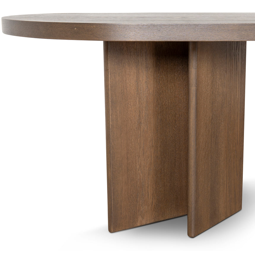 CDT8696-VA 2.4m Pill Shape Dining Table - Caramel Oak