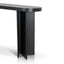 CDT8702-VA 1.3m Pill Shape Console Table - Textured Espresso Black