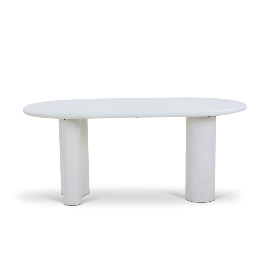 CDT8932-DW 1.8m Oval Dining Table - White